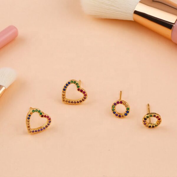 Zircon Rainbow Earrings - Image 2
