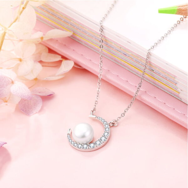 Pearl Moon Necklace - Image 3