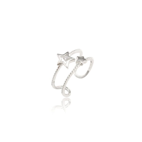 Double Layer star Open Rings - Image 2