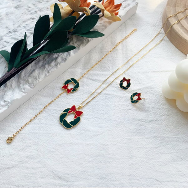 Christmas Enamel  Jewelry Set - Image 2