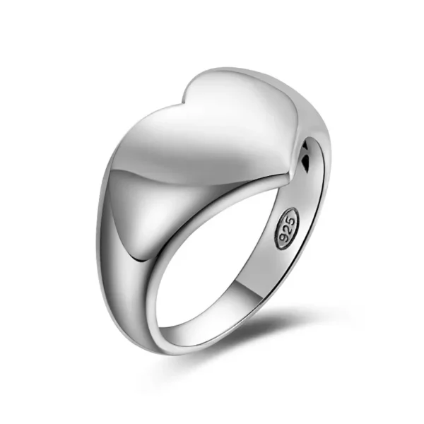 Plain Heart Rings - Image 2