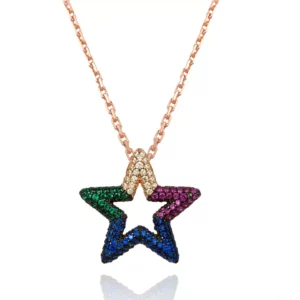 Micro-inlaid Star Necklace