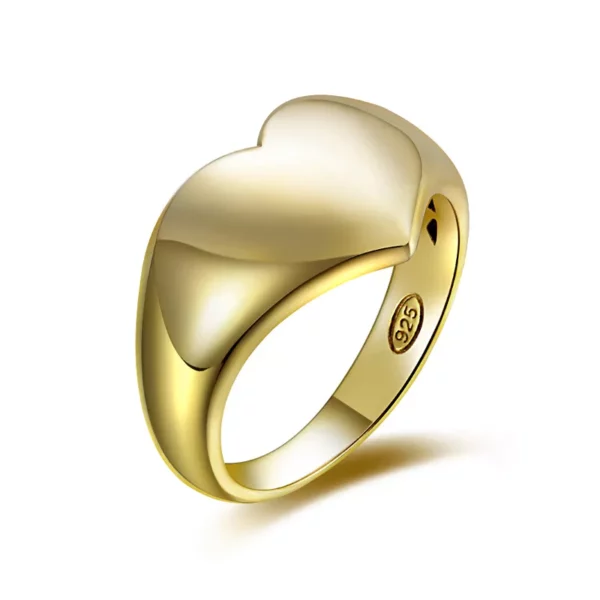 Plain Heart Rings - Image 3