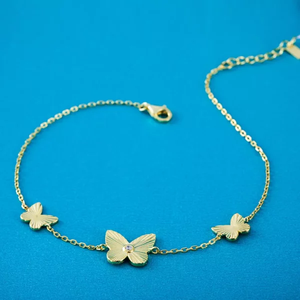Gold Butterfly Anklets - Image 3