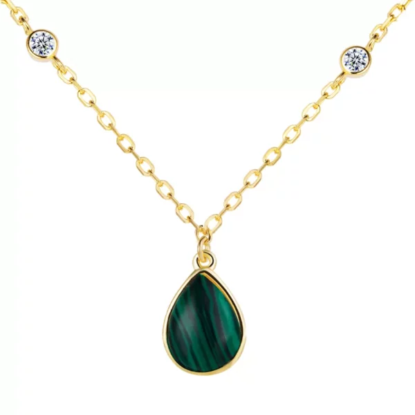 Stone Water Drop Necklace - Image 2