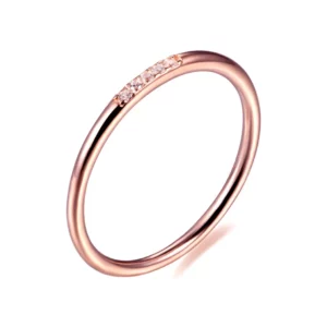 Zircon Inlaid Ring