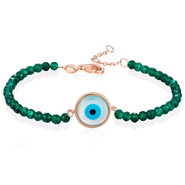 Evil Eye Crystal Beaded Bracelet - Image 3