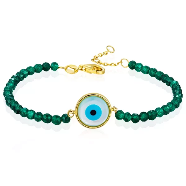 Evil Eye Crystal Beaded Bracelet